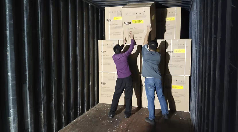 挑燈夜戰(zhàn)，順利完成客戶Argos的滾筒干衣機(jī)出貨