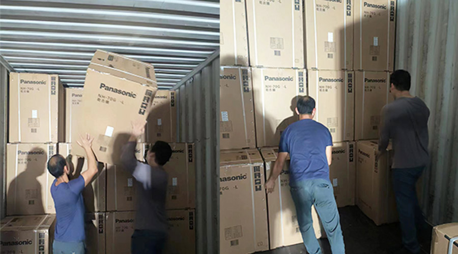 春節(jié)放假沖刺！加速度完成客戶松下衣物烘干機裝柜發(fā)貨