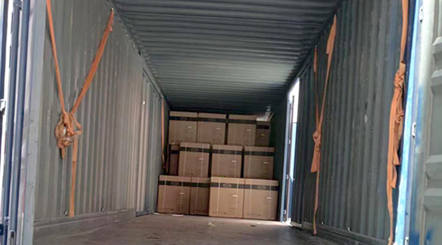 100臺(tái)12kg滾筒衣服烘干機(jī)裝柜完畢！順利出貨